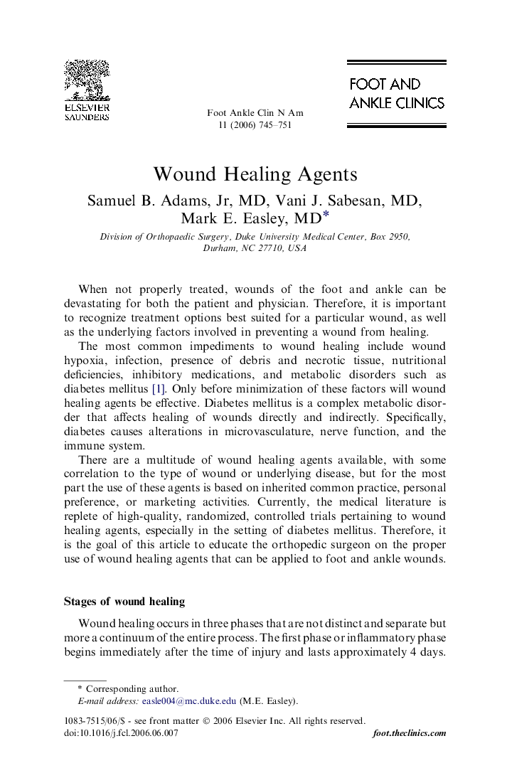Wound Healing Agents