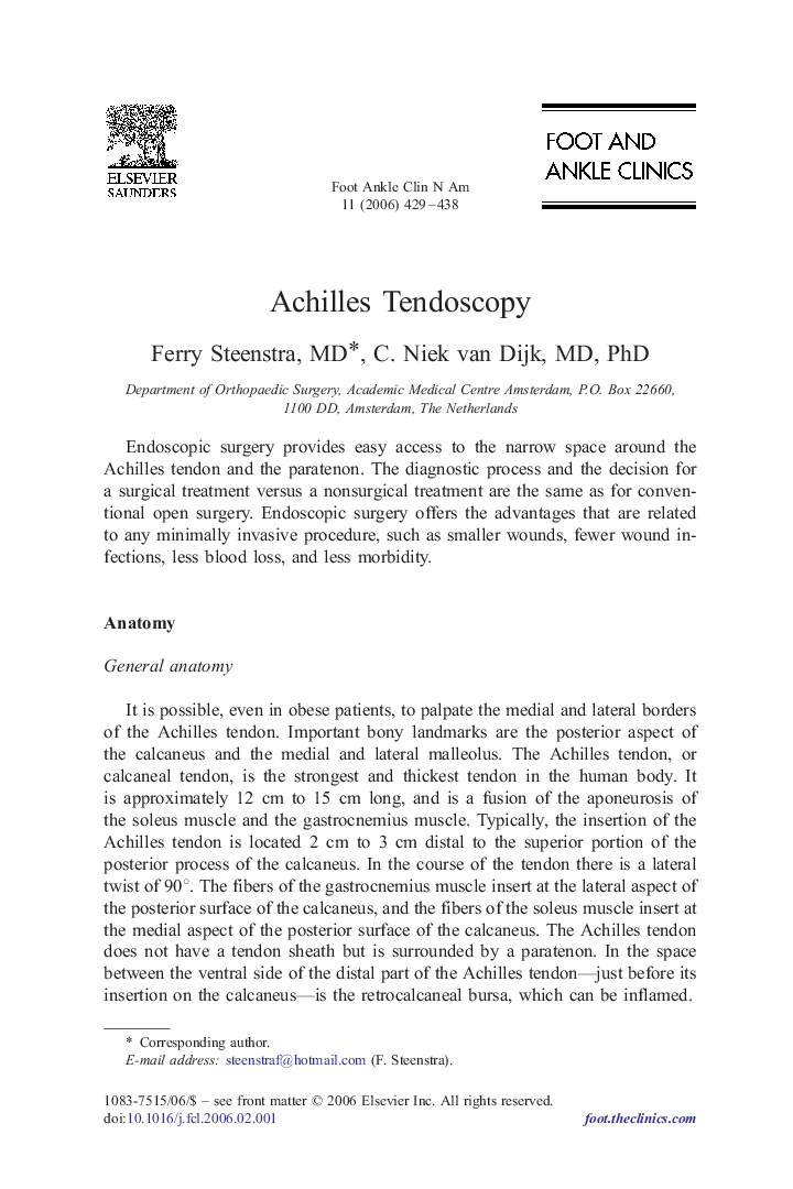 Achilles Tendoscopy