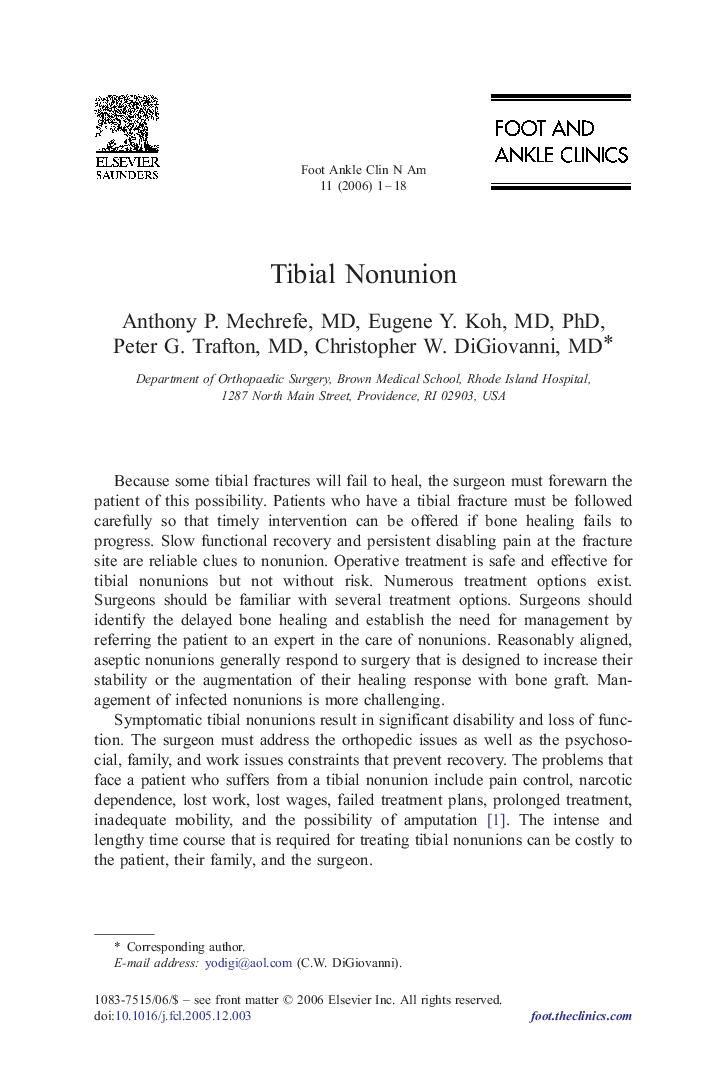 Tibial Nonunion