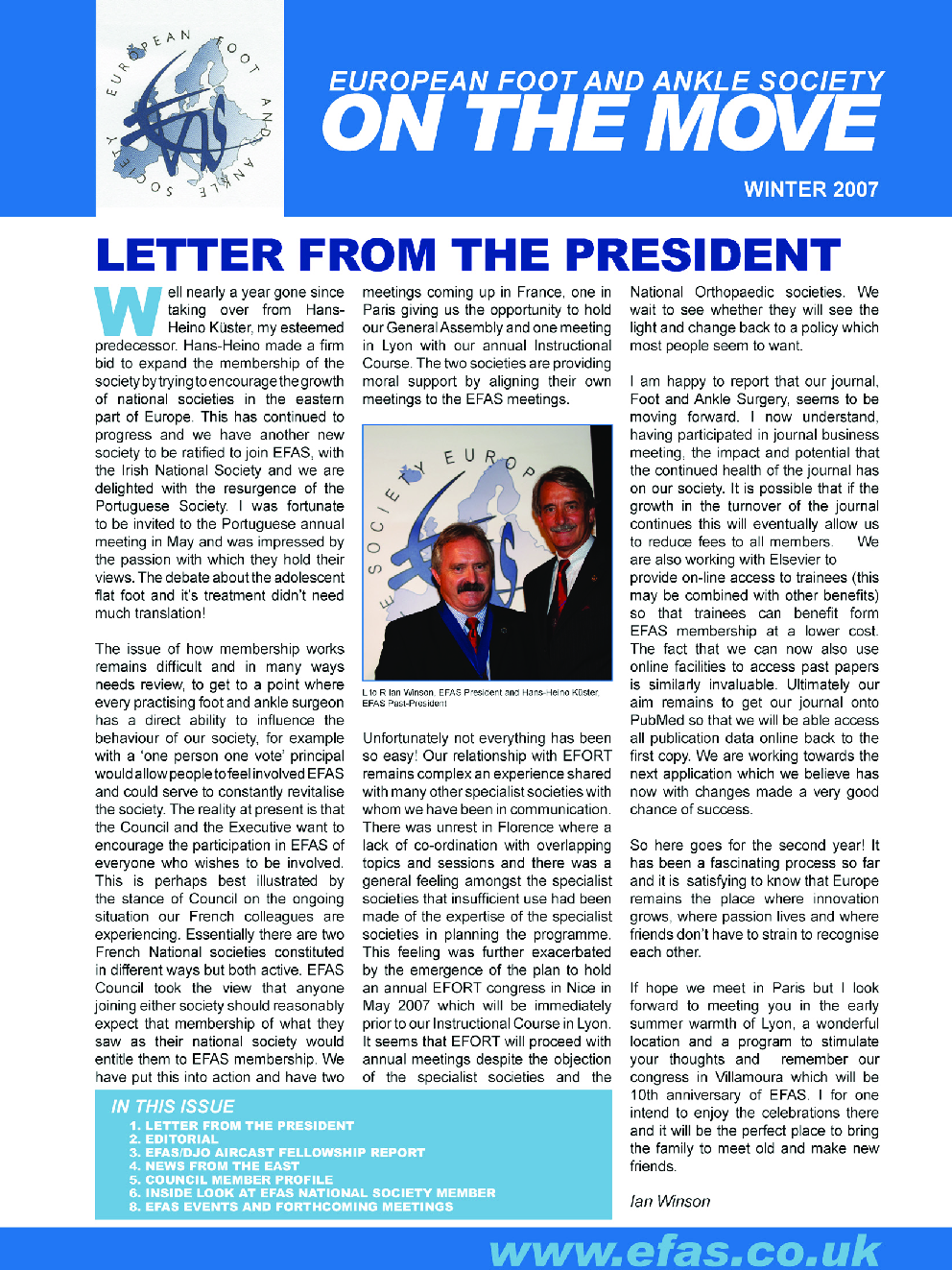 European Foot and Ankle Society Newsletter