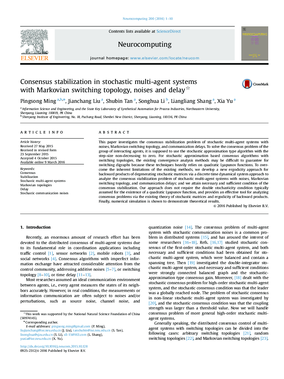 Consensus stabilization in stochastic multi-agent systems with Markovian switching topology, noises and delay 