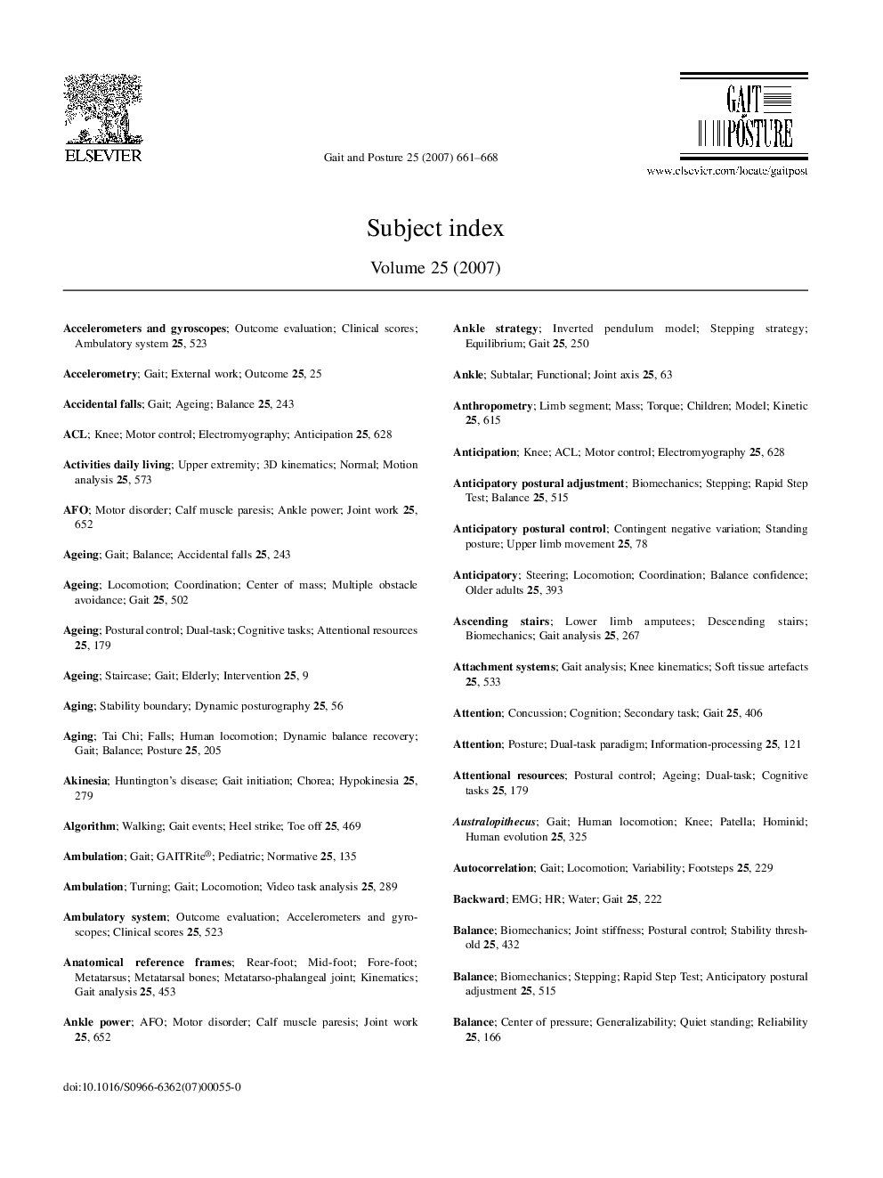 Subject Index