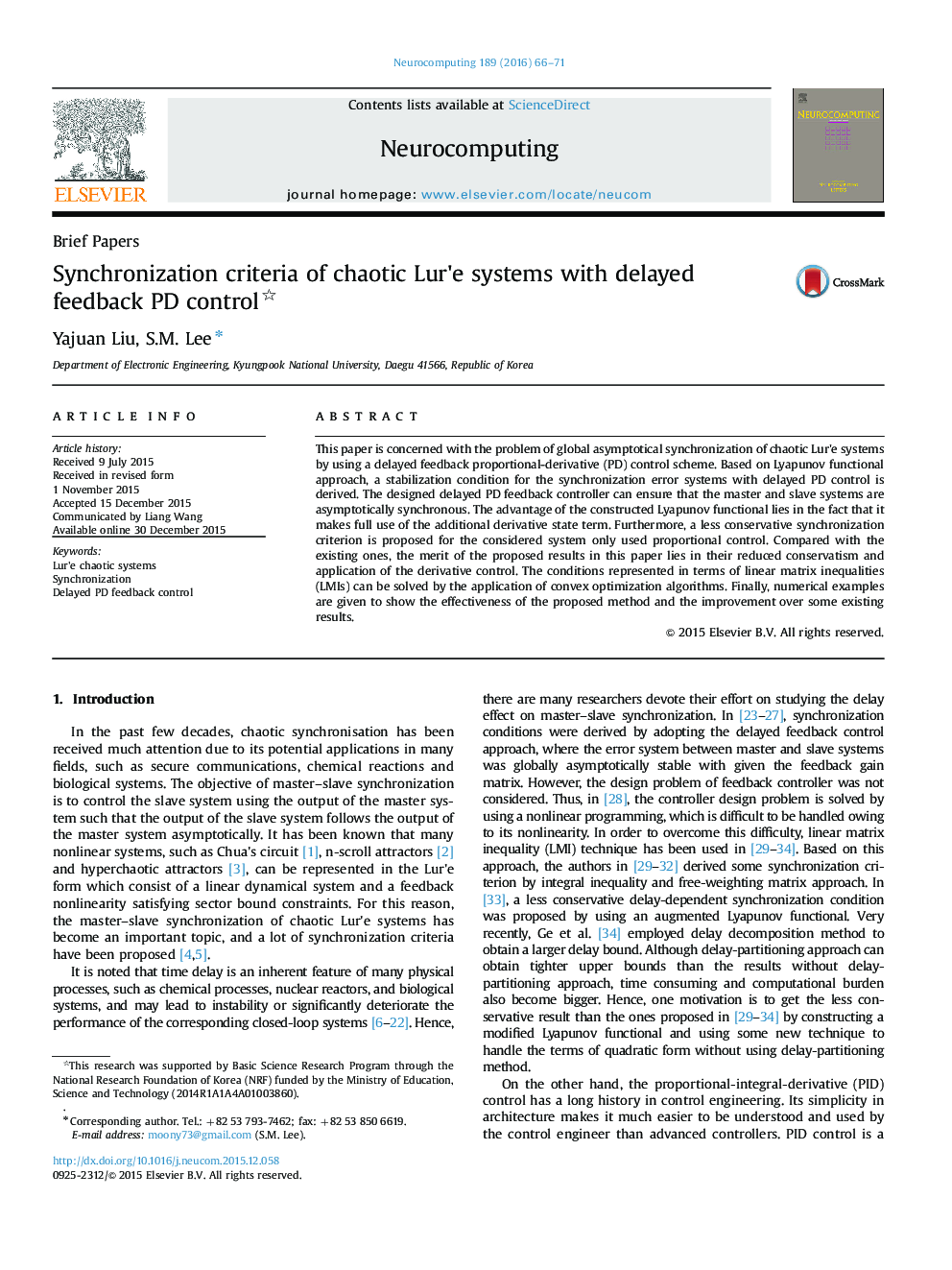 Synchronization criteria of chaotic Lur׳e systems with delayed feedback PD control 