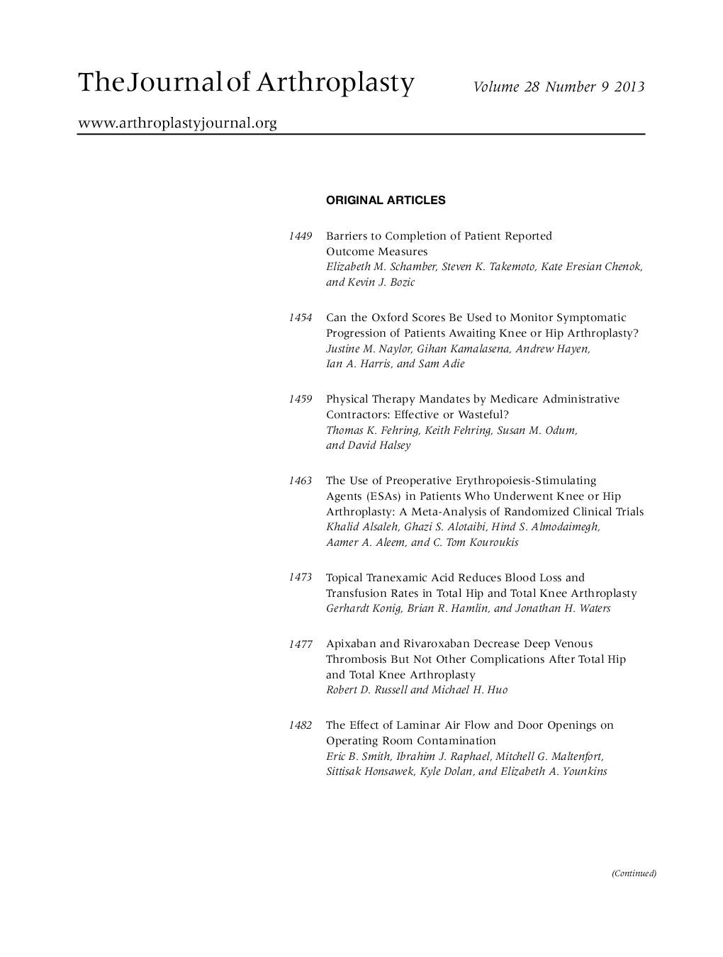Table of Contents