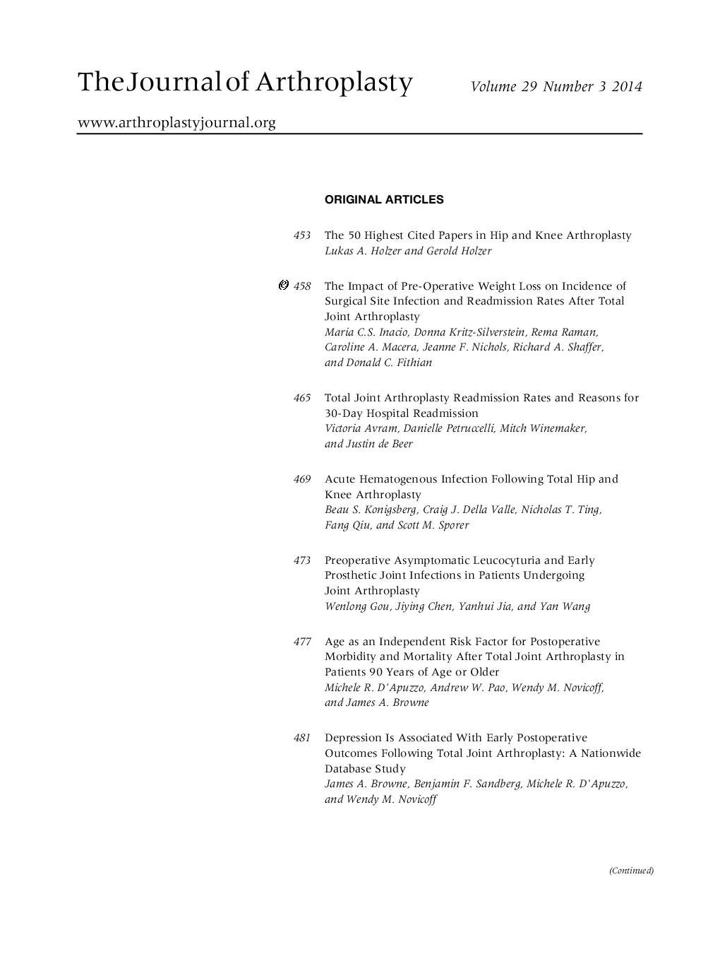 Table of Contents