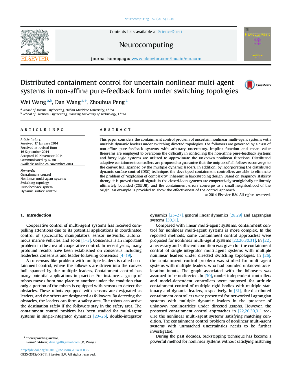 Distributed containment control for uncertain nonlinear multi-agent systems in non-affine pure-feedback form under switching topologies