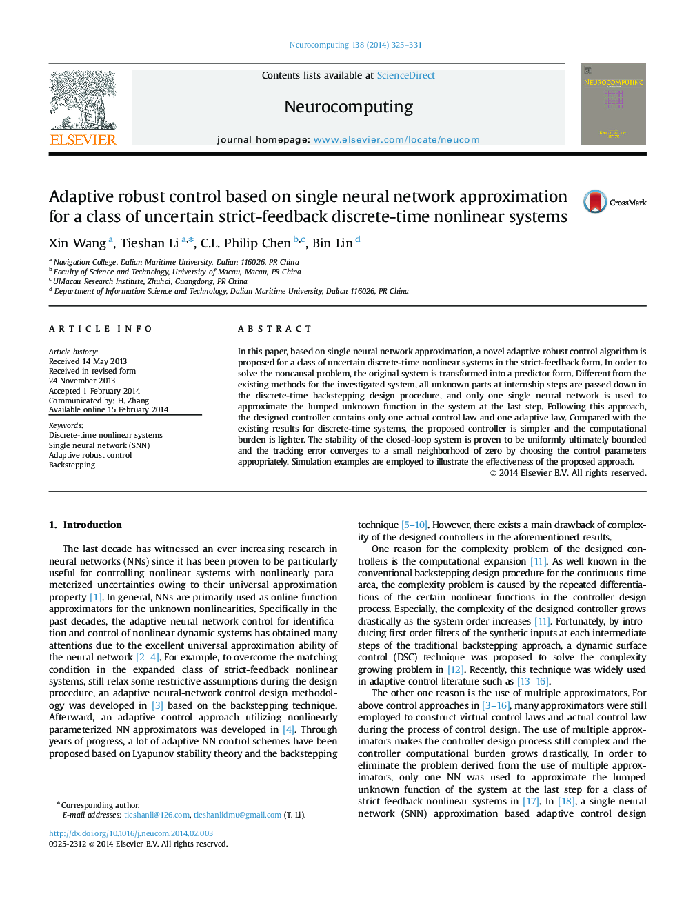 Adaptive robust control based on single neural network approximation for a class of uncertain strict-feedback discrete-time nonlinear systems