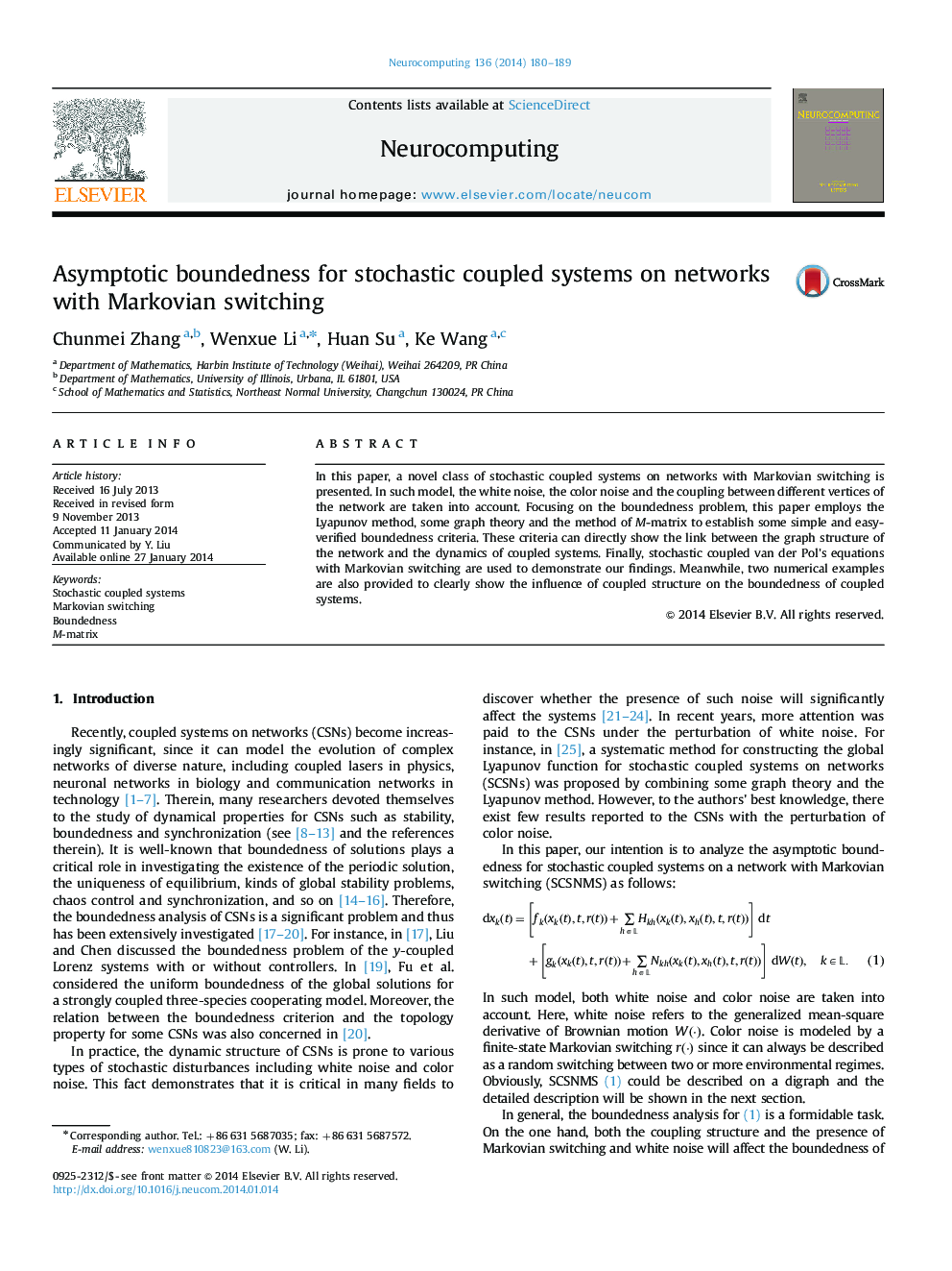 Asymptotic boundedness for stochastic coupled systems on networks with Markovian switching