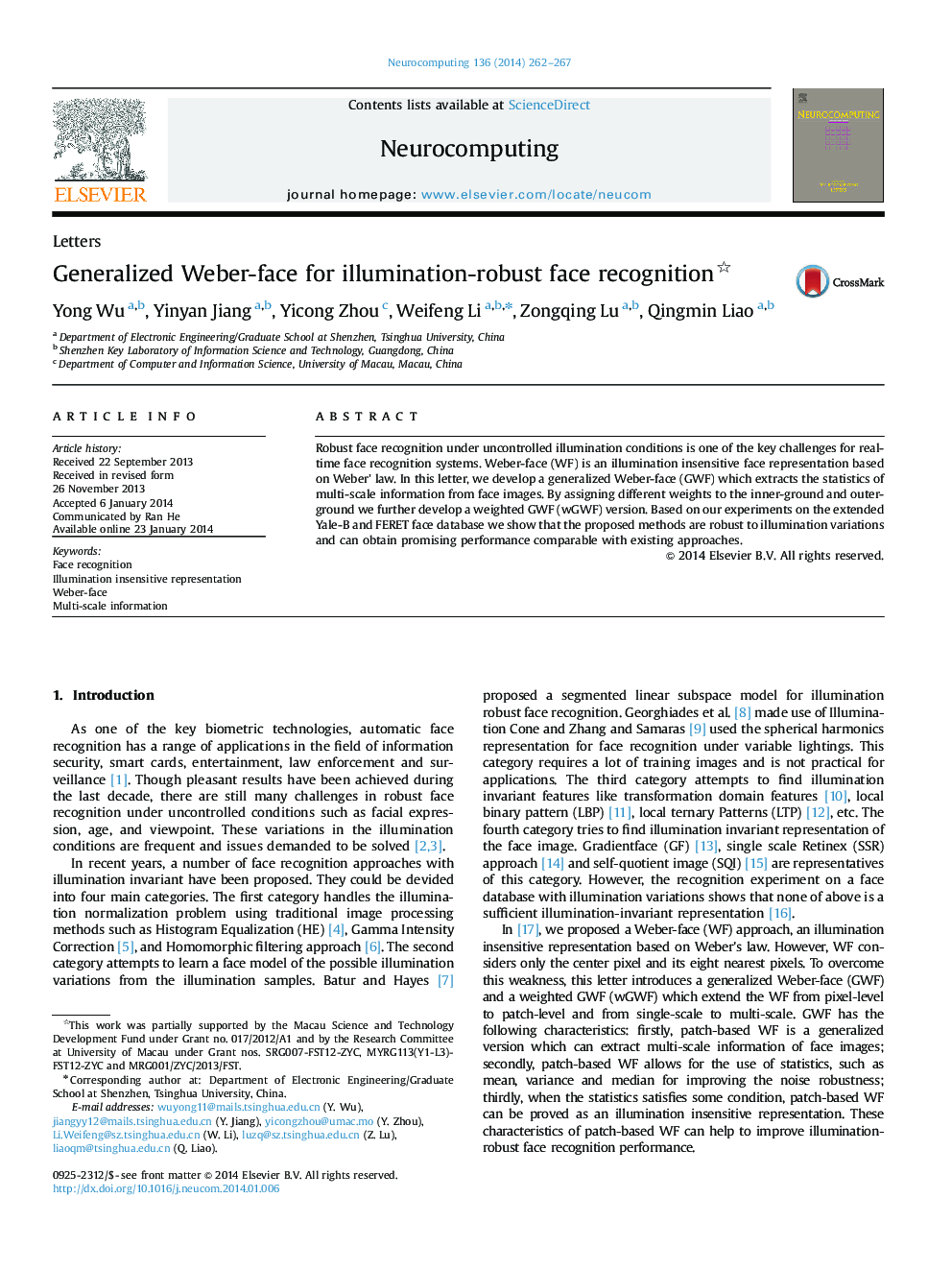 Generalized Weber-face for illumination-robust face recognition 