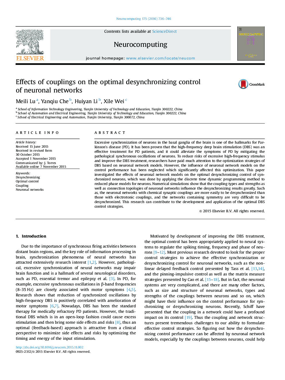 Effects of couplings on the optimal desynchronizing control of neuronal networks