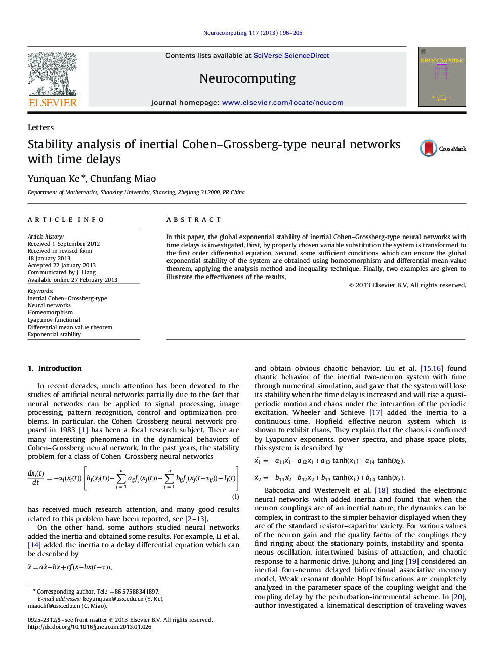 Stability analysis of inertial Cohen–Grossberg-type neural networks with time delays