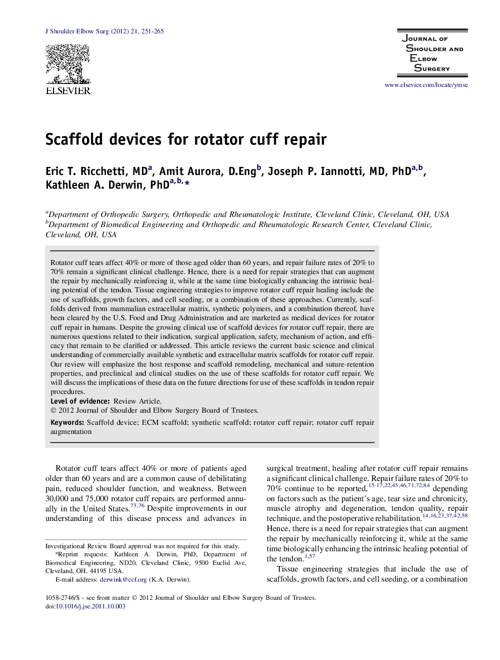 Scaffold devices for rotator cuff repair 