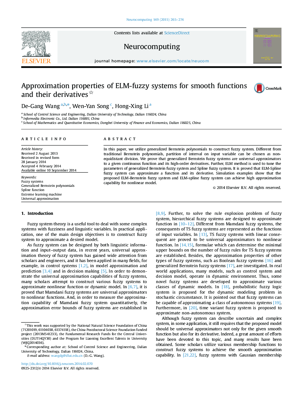 Approximation properties of ELM-fuzzy systems for smooth functions and their derivatives 