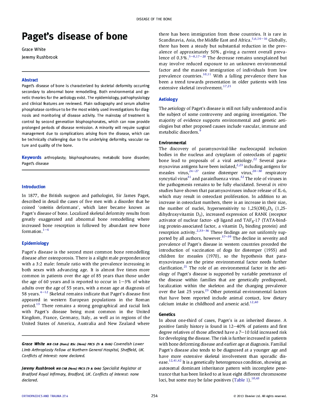 Paget's disease of bone