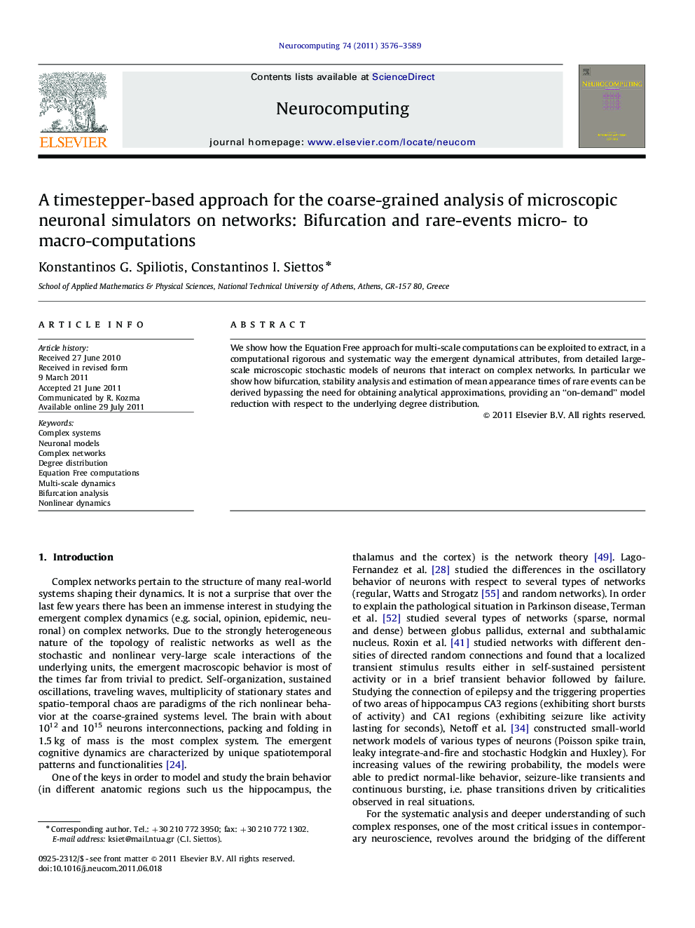 A timestepper-based approach for the coarse-grained analysis of microscopic neuronal simulators on networks: Bifurcation and rare-events micro- to macro-computations