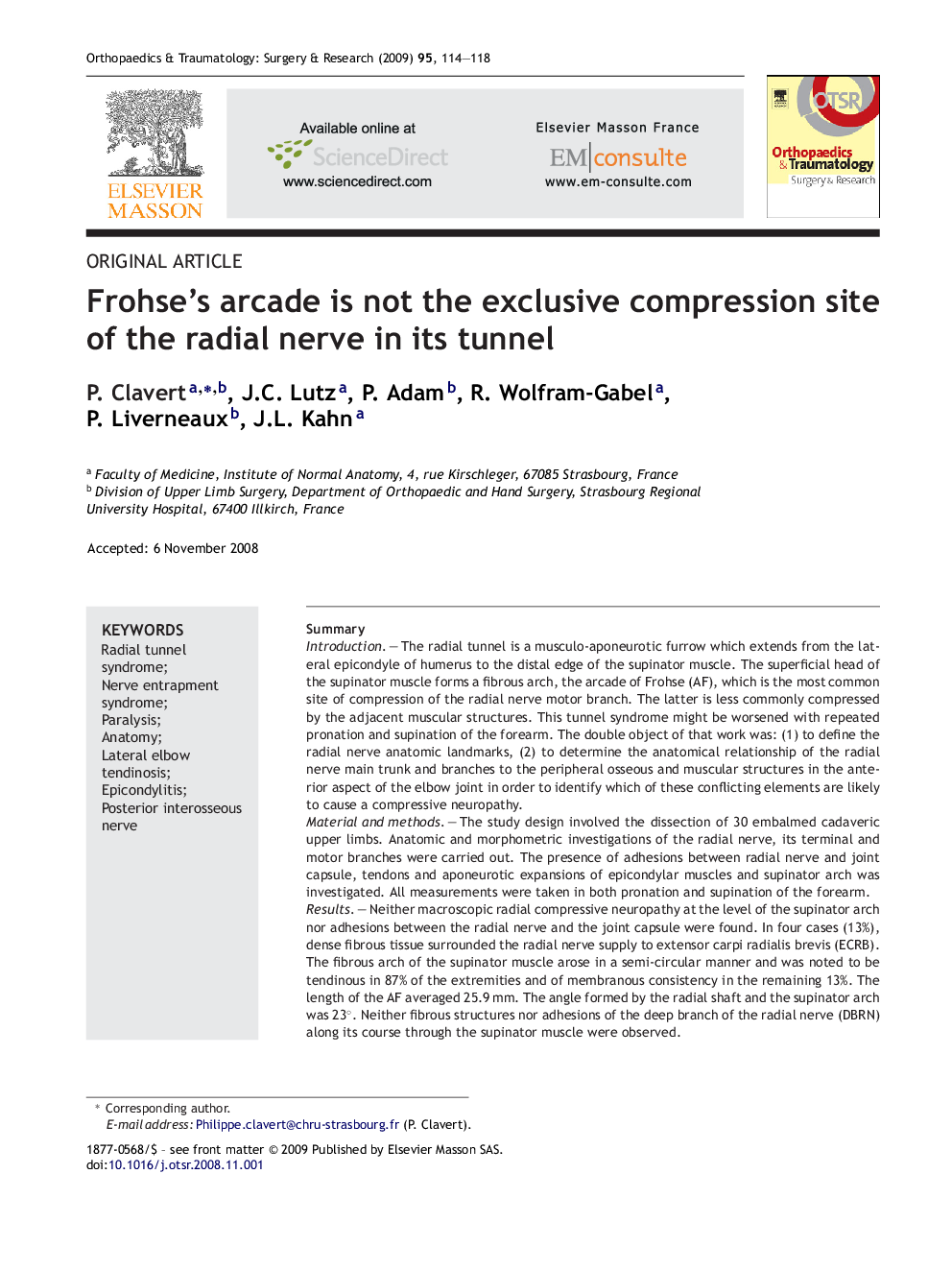 Frohse's arcade is not the exclusive compression site of the radial nerve in its tunnel