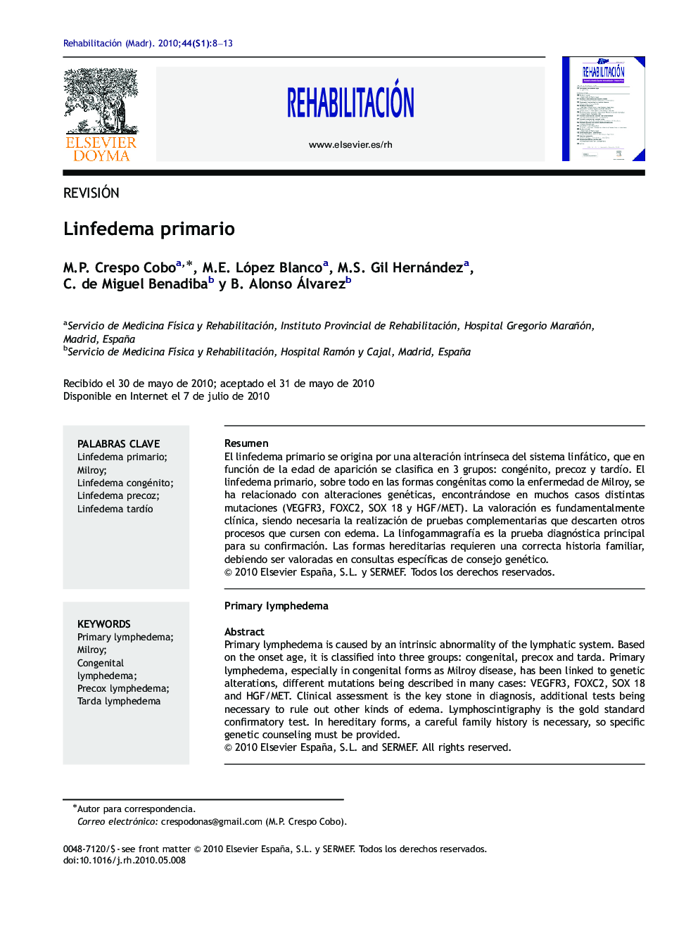 Linfedema primario