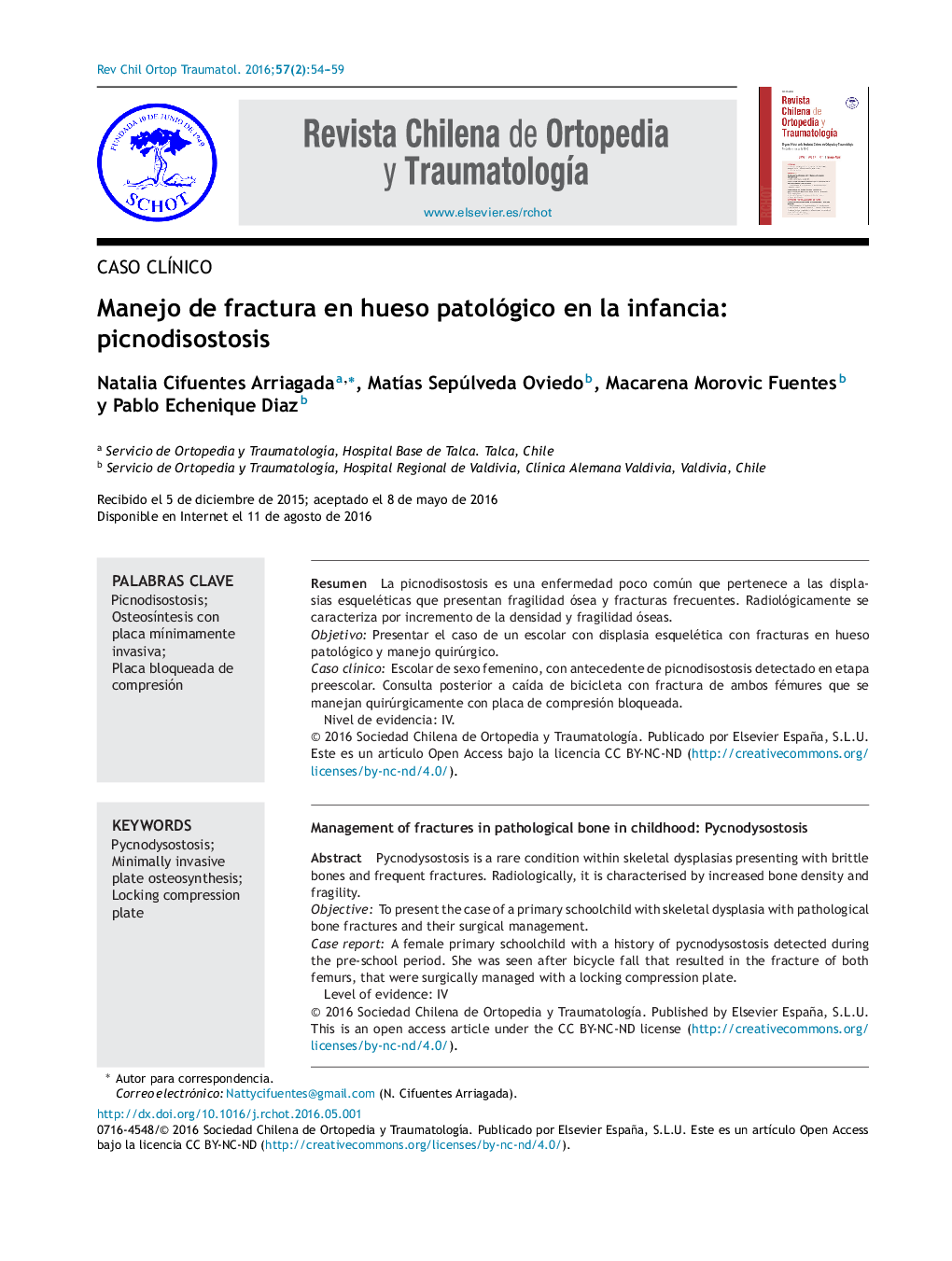 مدیریت شکستگی در استخوان پاتولوژیک در دوران کودکی: پیکنودیسستوز 