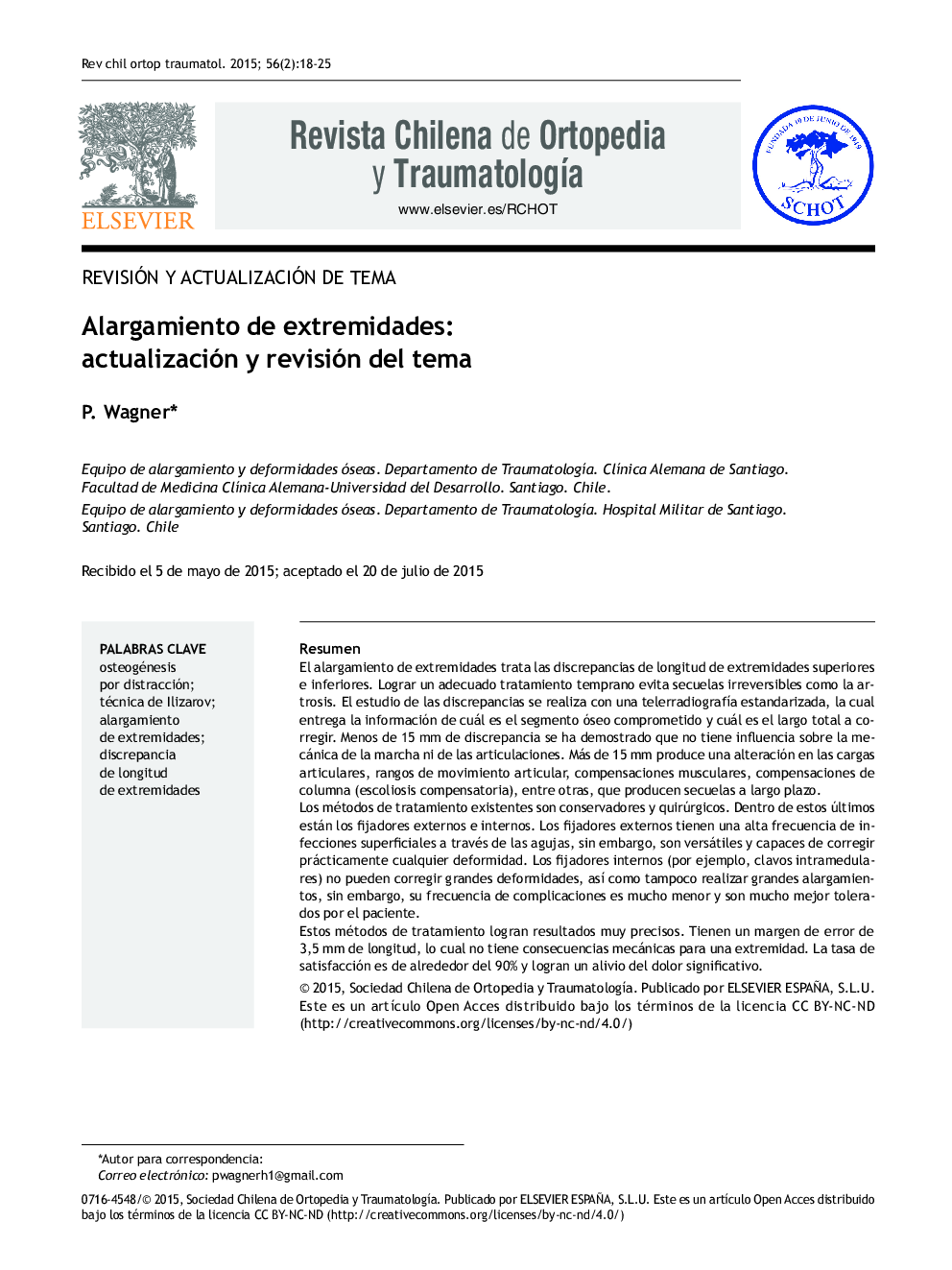 Alargamiento de extremidades: actualización y revisión del tema