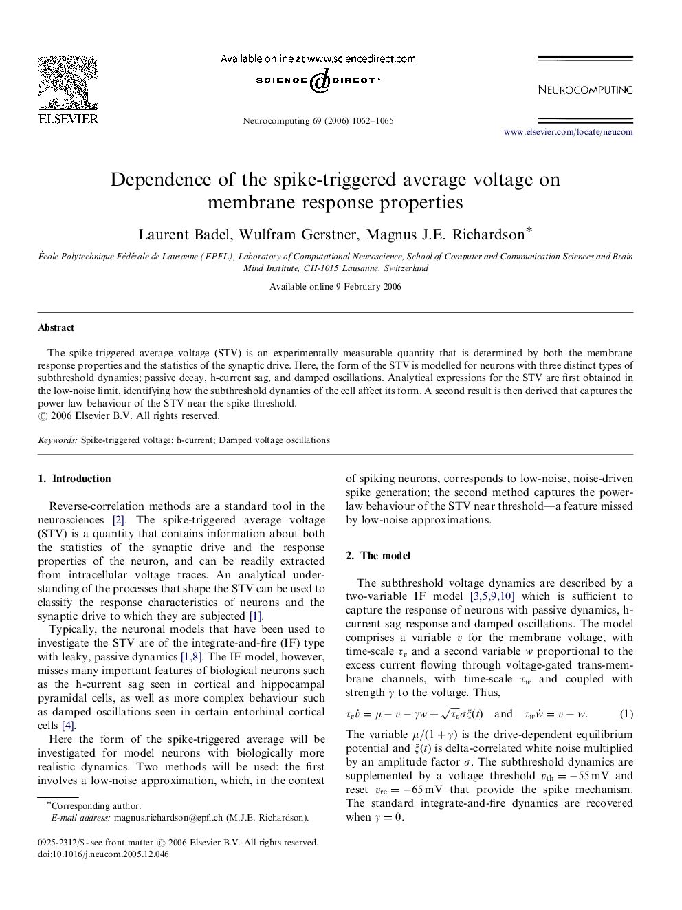 Dependence of the spike-triggered average voltage on membrane response properties