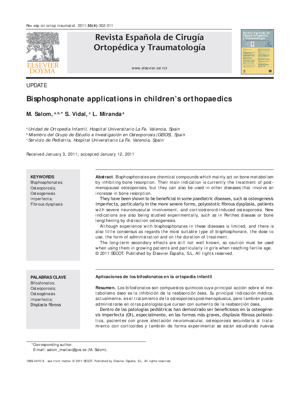 Bisphosphonate applications in children's orthopaedics
