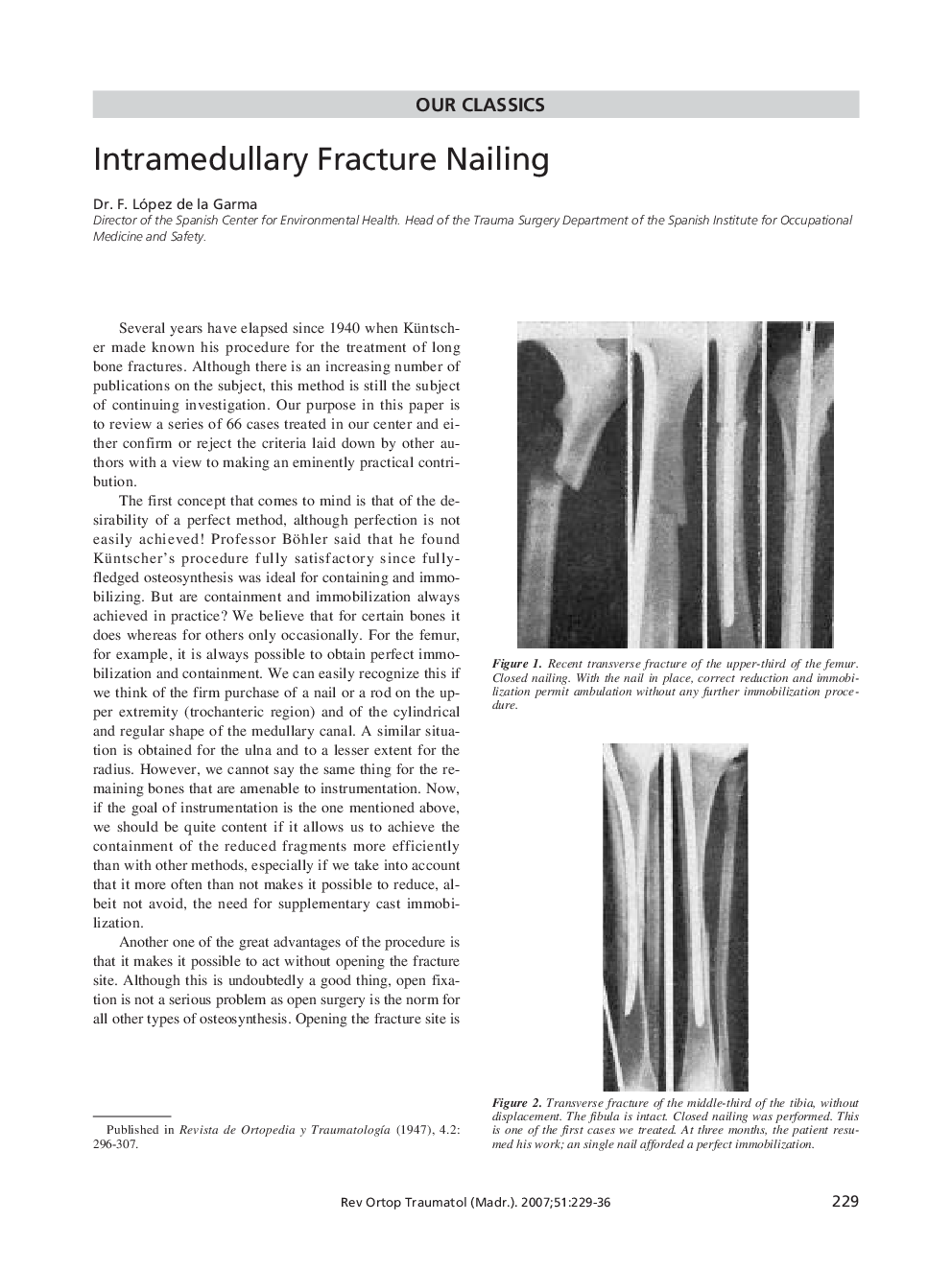 عکس صفحه اول مقاله: Intramedullary Fracture Nailing Intramedullary Fracture Nailing