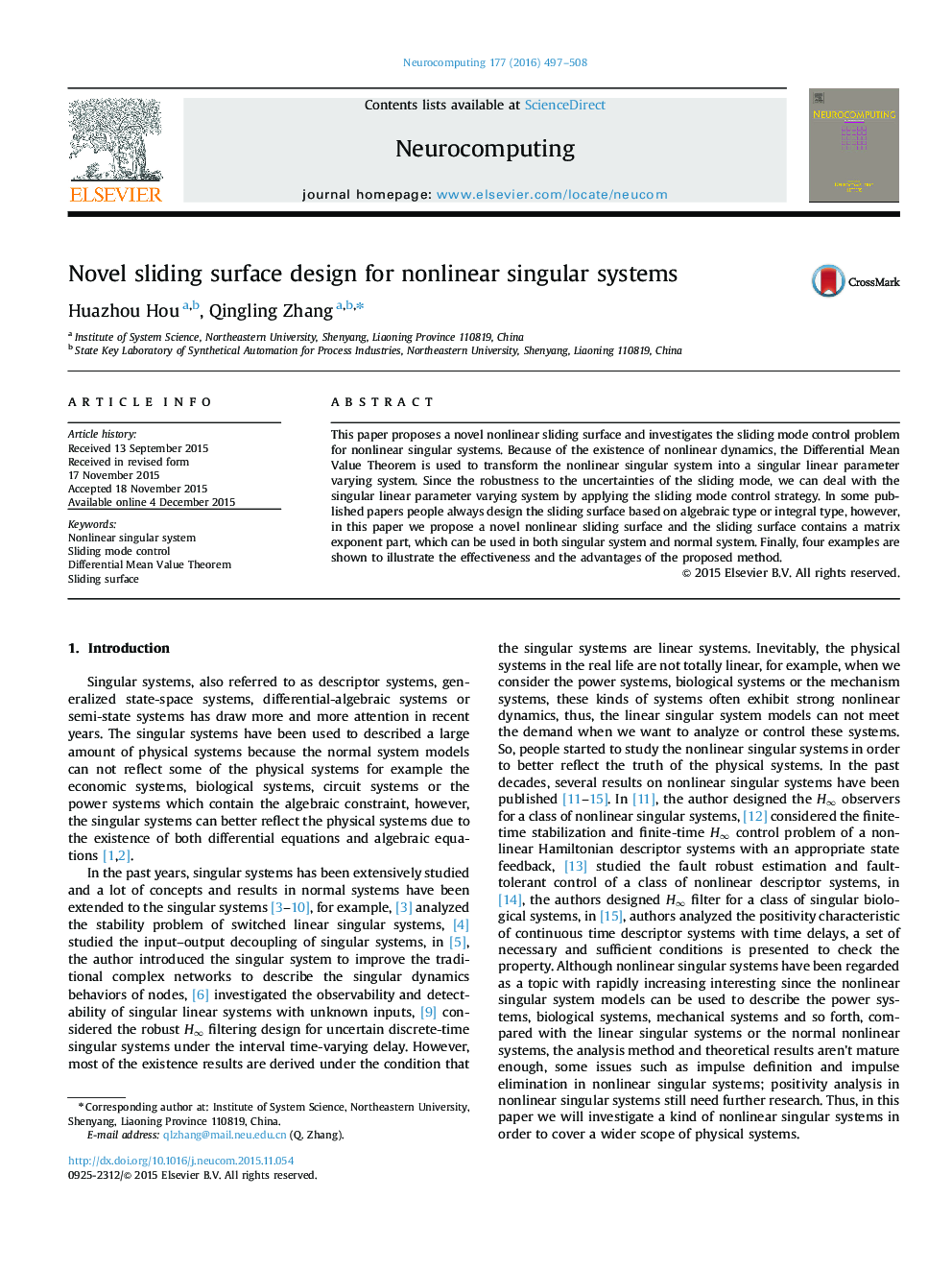 Novel sliding surface design for nonlinear singular systems