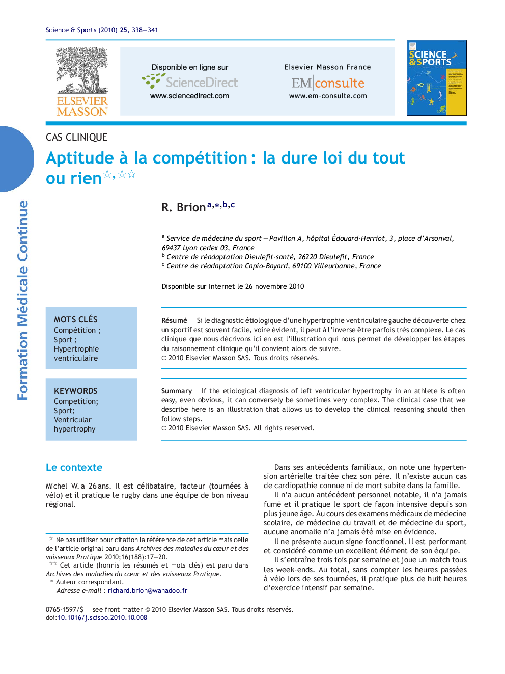 Aptitude Ã  la compétitionÂ : la dure loi du tout ou rien