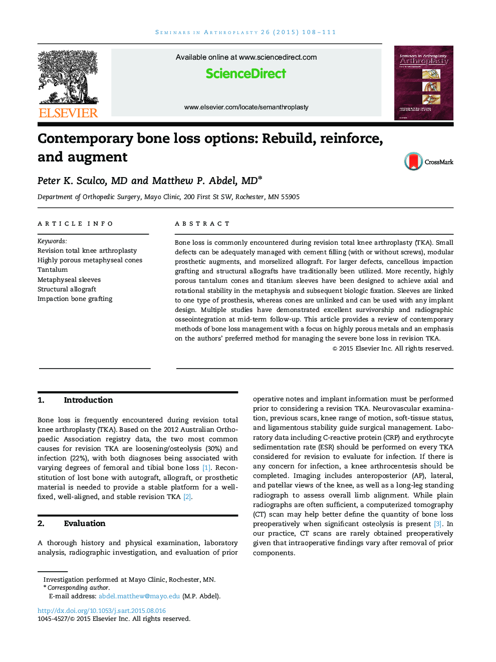 Contemporary bone loss options: Rebuild, reinforce, and augment 