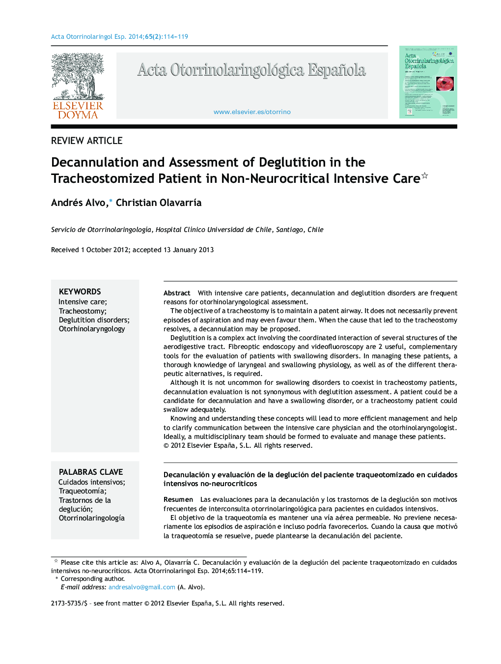 Decannulation and Assessment of Deglutition in the Tracheostomized Patient in Non-Neurocritical Intensive Care 