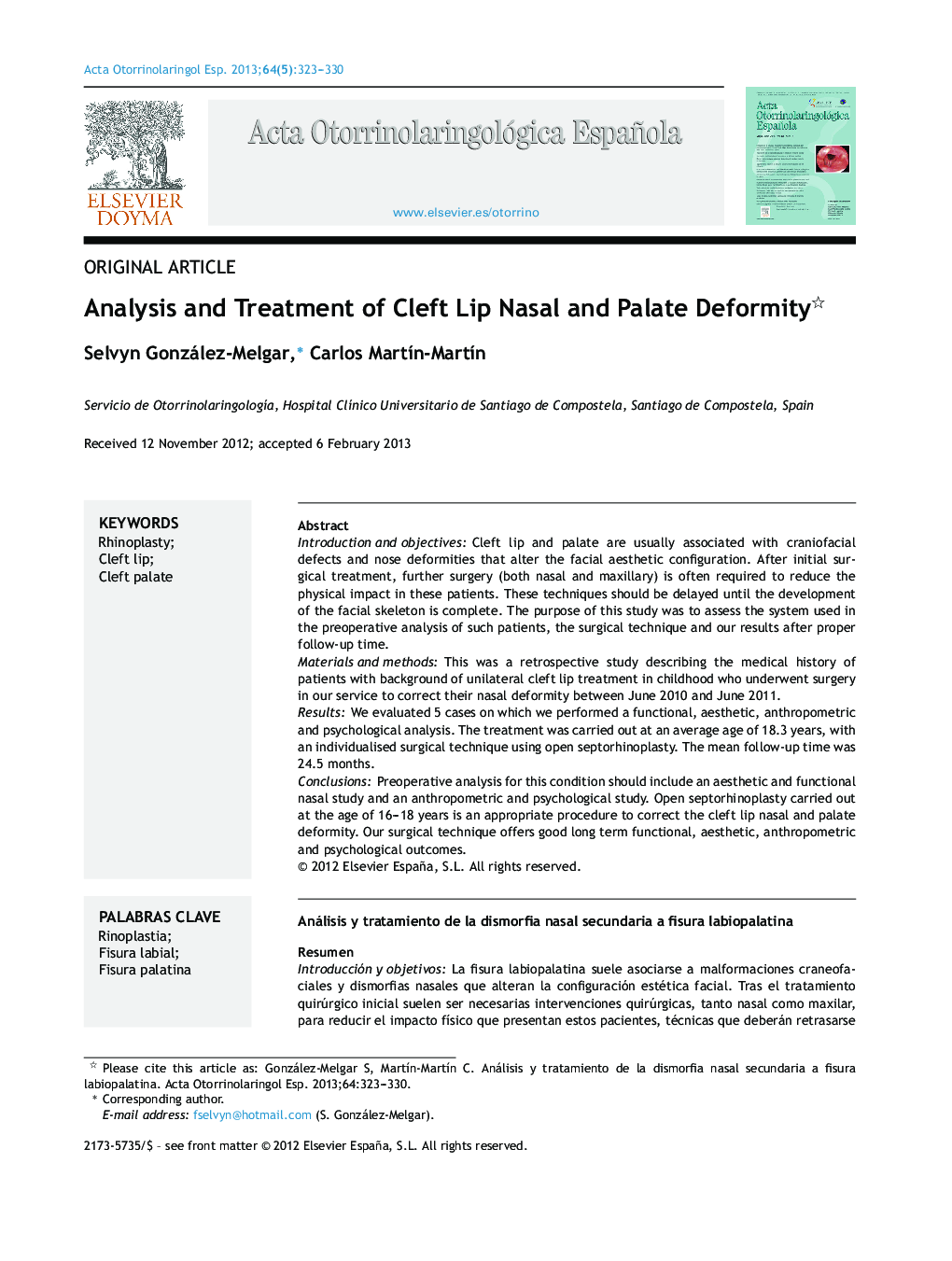 Analysis and Treatment of Cleft Lip Nasal and Palate Deformity 