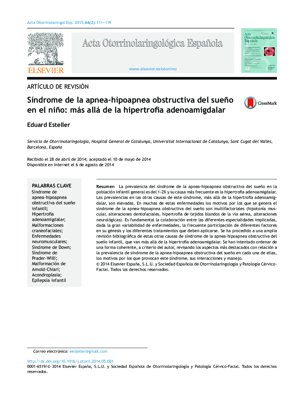 Síndrome de la apnea-hipoapnea obstructiva del sueño en el niño: más allá de la hipertrofia adenoamigdalar