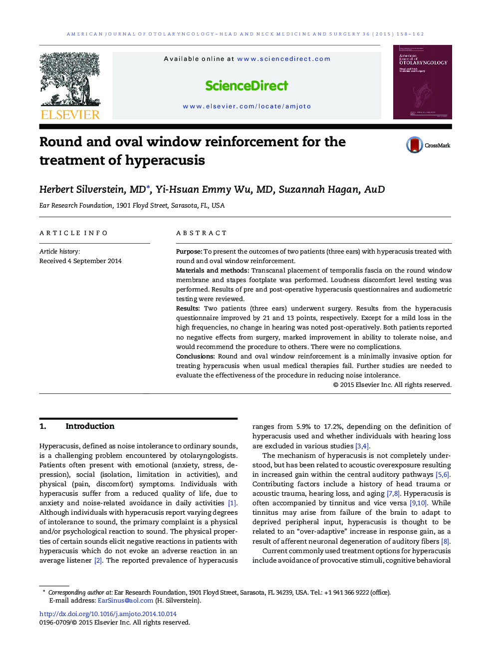 Round and oval window reinforcement for the treatment of hyperacusis