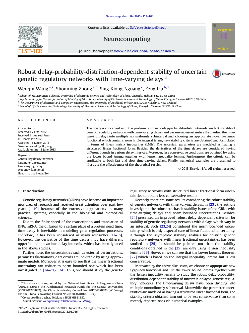 Robust delay-probability-distribution-dependent stability of uncertain genetic regulatory networks with time-varying delays 