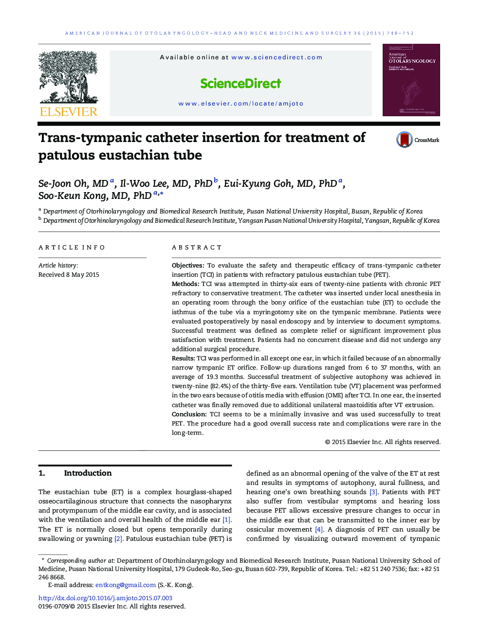 Trans-tympanic catheter insertion for treatment of patulous eustachian tube