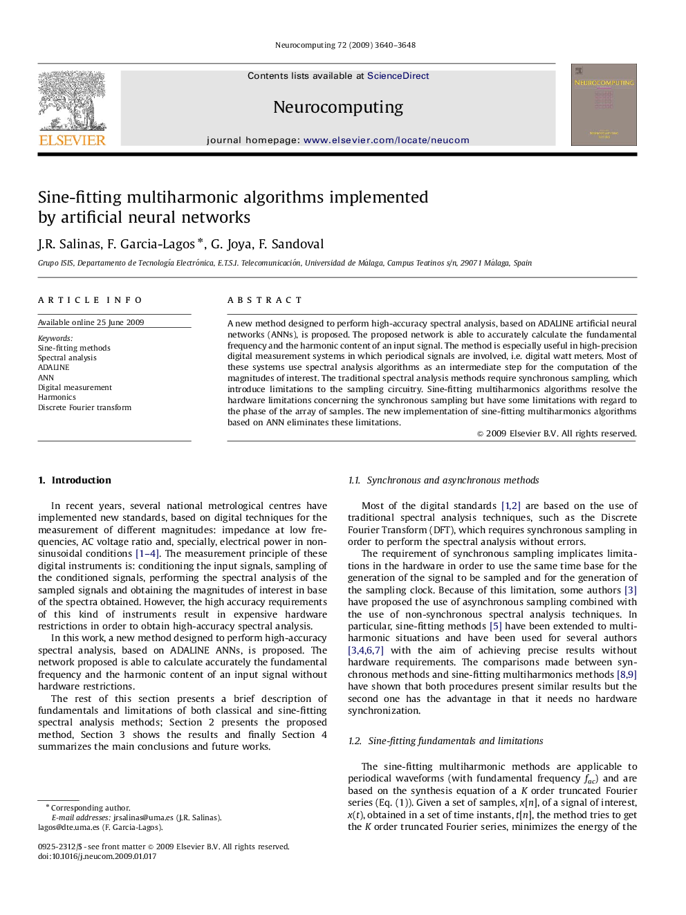 Sine-fitting multiharmonic algorithms implemented by artificial neural networks