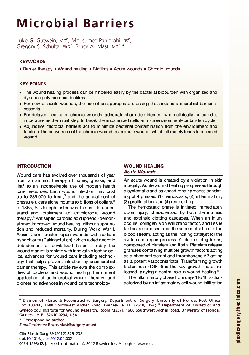 Microbial Barriers