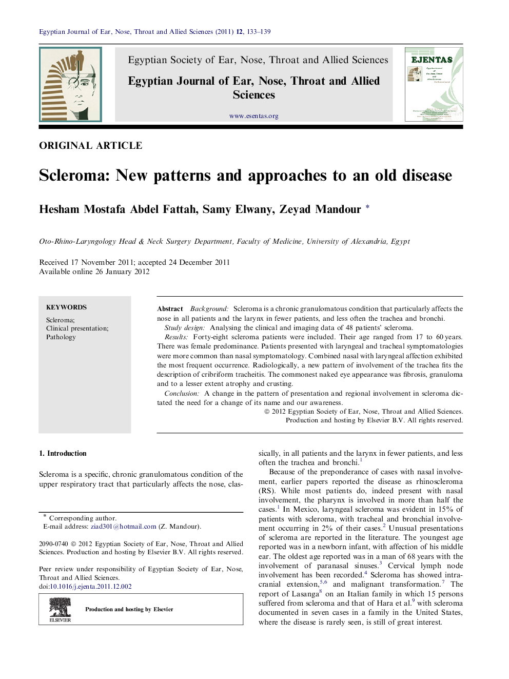 Scleroma: New patterns and approaches to an old disease