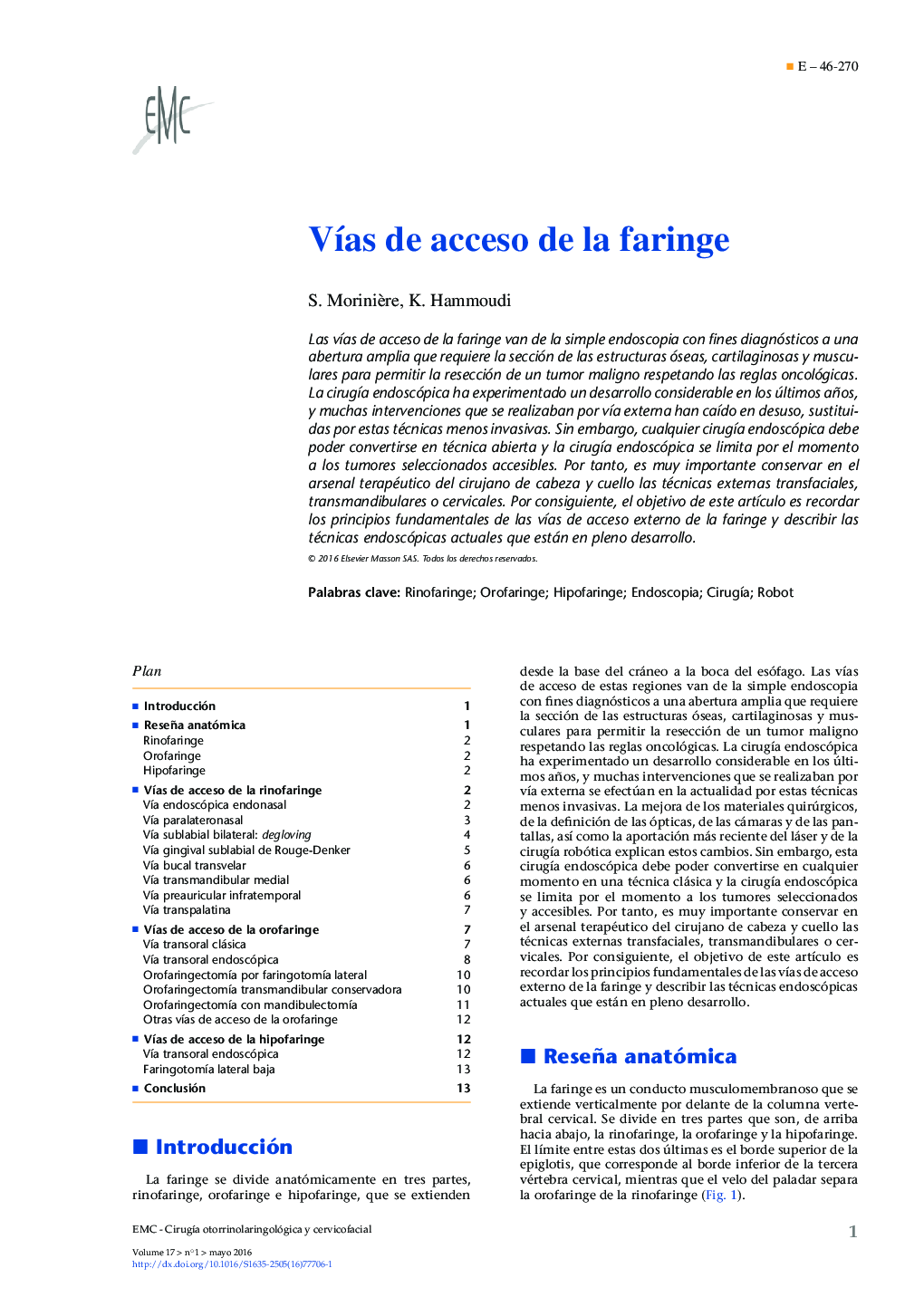 Vías de acceso de la faringe