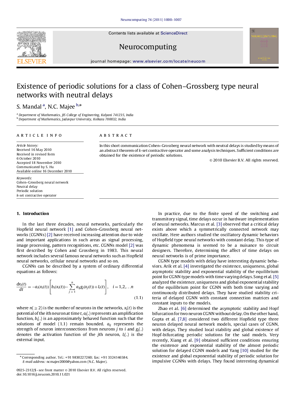 Existence of periodic solutions for a class of Cohen–Grossberg type neural networks with neutral delays