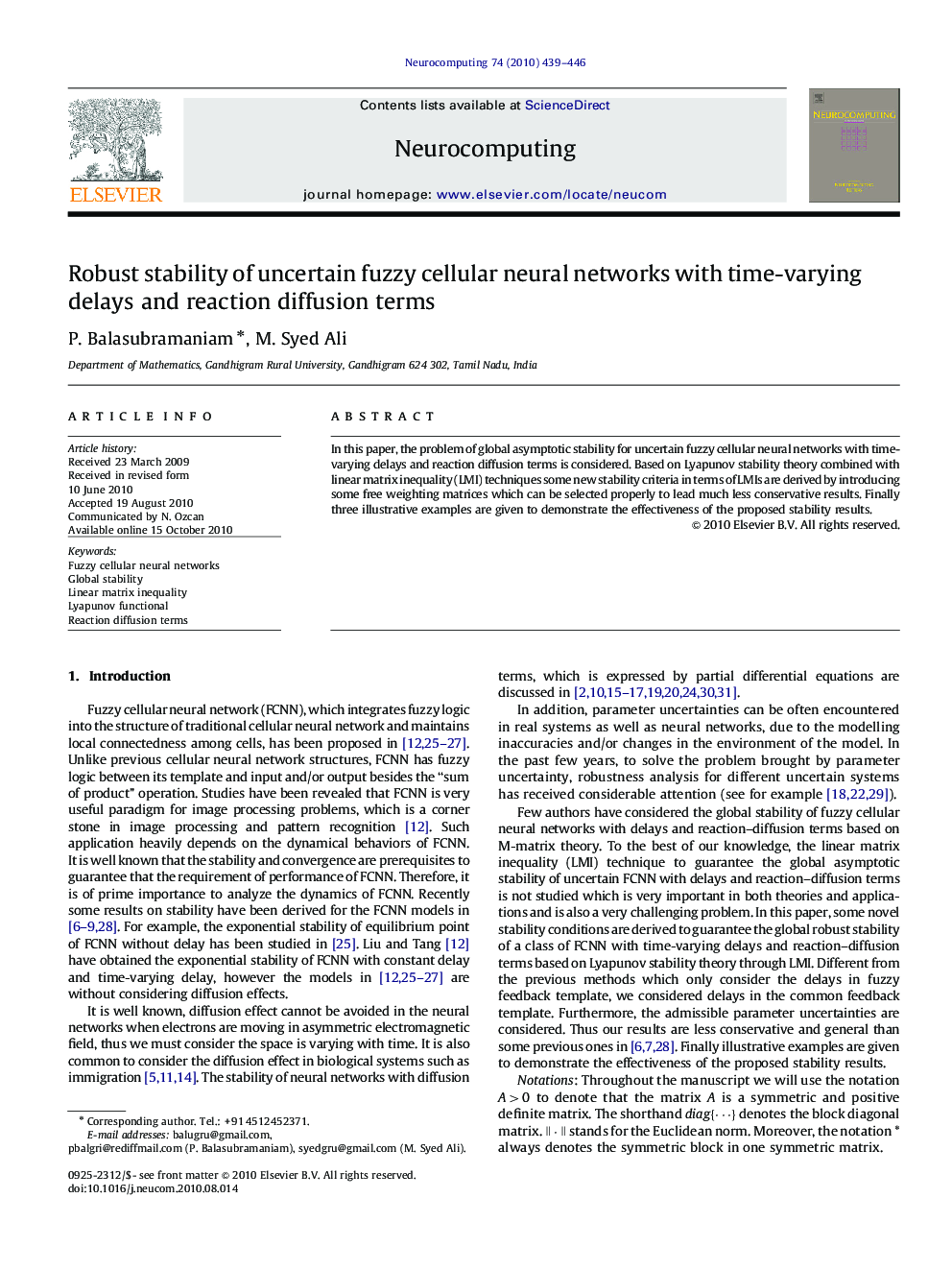 Robust stability of uncertain fuzzy cellular neural networks with time-varying delays and reaction diffusion terms