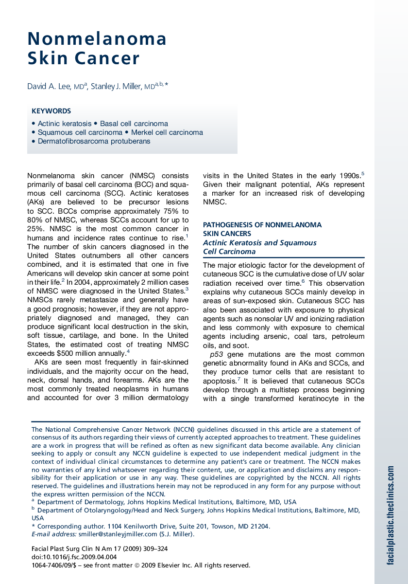 Nonmelanoma Skin Cancer 