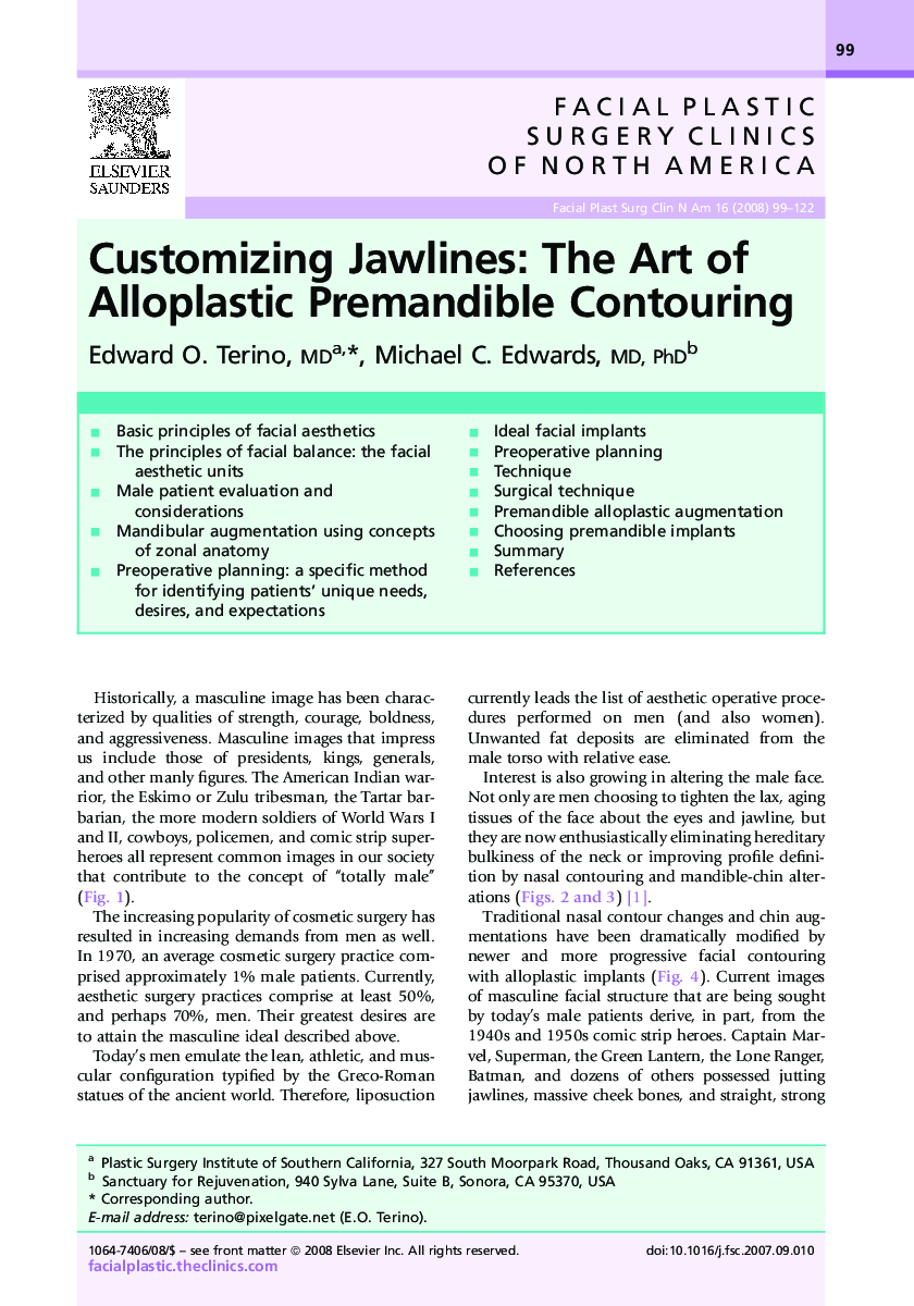 Customizing Jawlines: The Art of Alloplastic Premandible Contouring