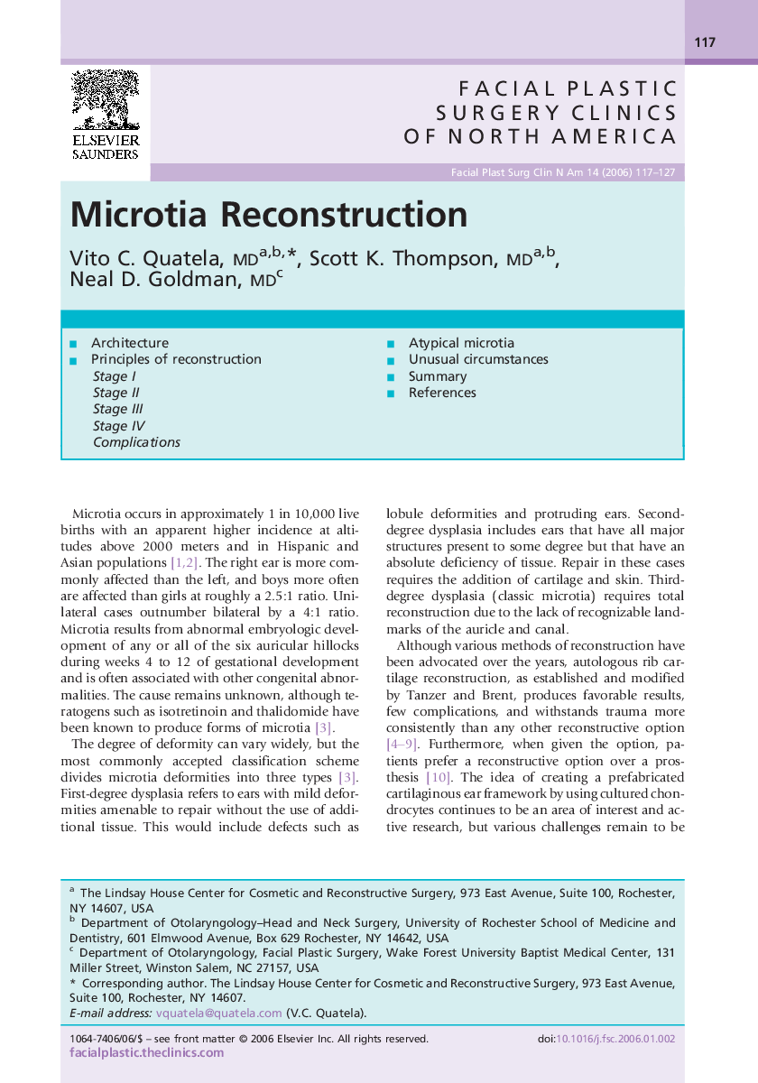 Microtia Reconstruction