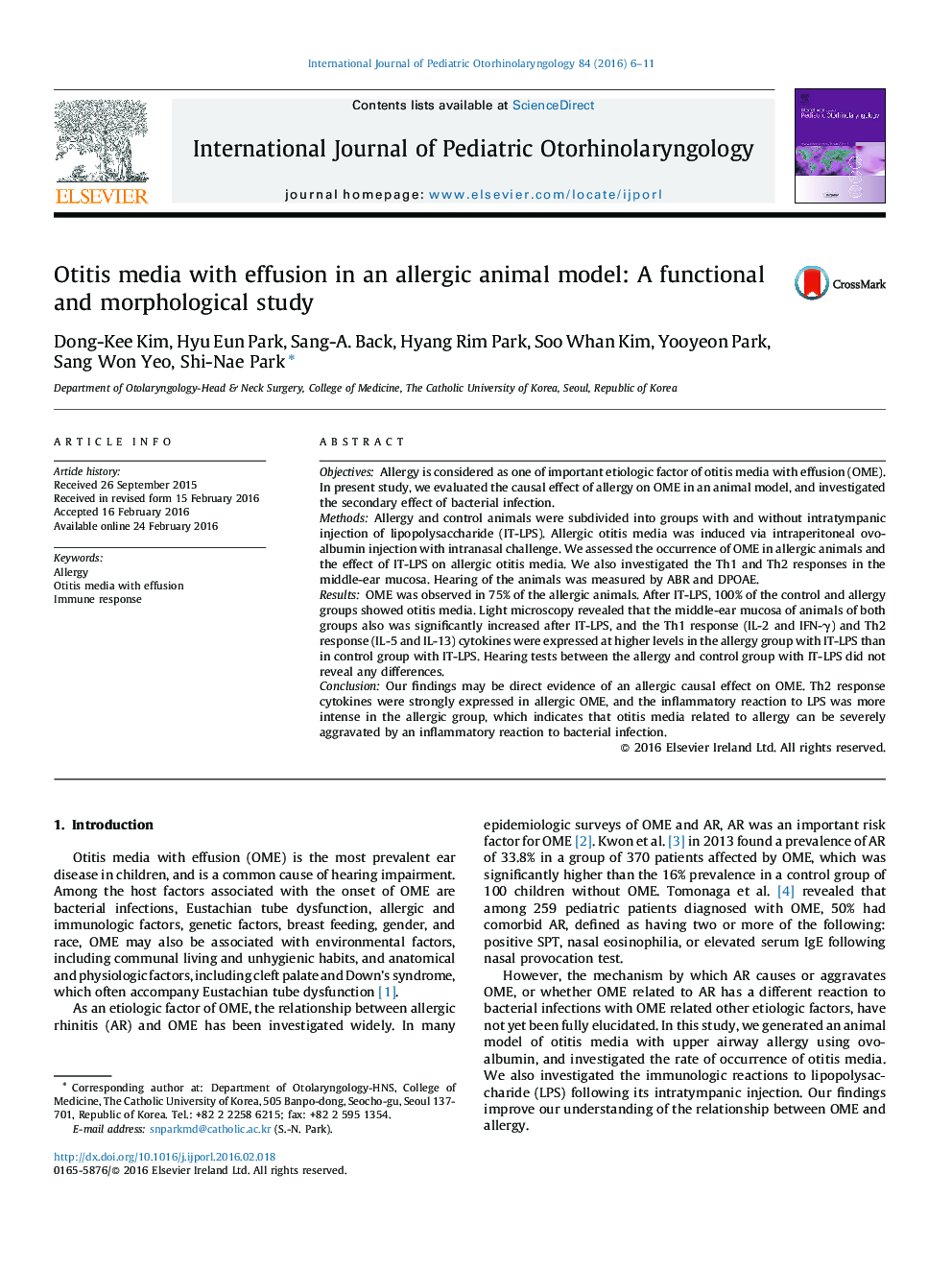 رسانه اوتیسم با افیوژن در یک مدل حیوان آلرژیک: یک مطالعه کاربردی و مورفولوژیکی 
