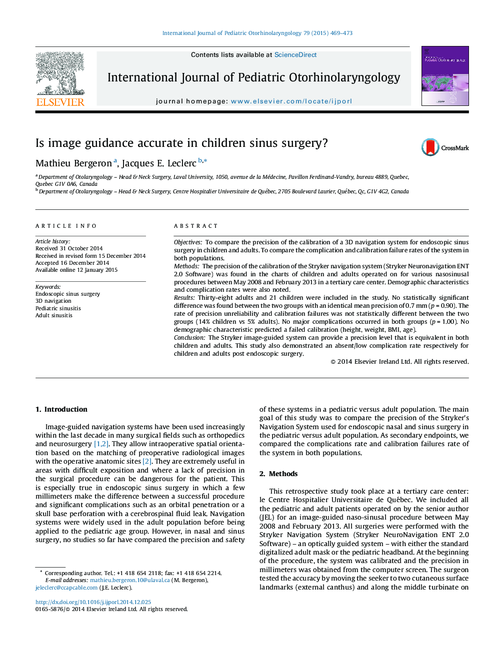 Is image guidance accurate in children sinus surgery?