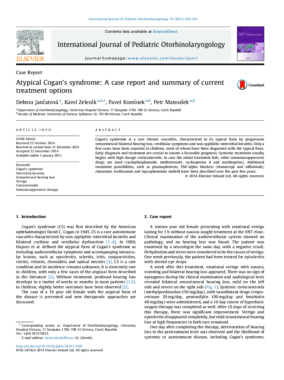 سندرم کوتان غیرمعمول: گزارش مورد و خلاصه ای از گزینه های درمانی کنونی 