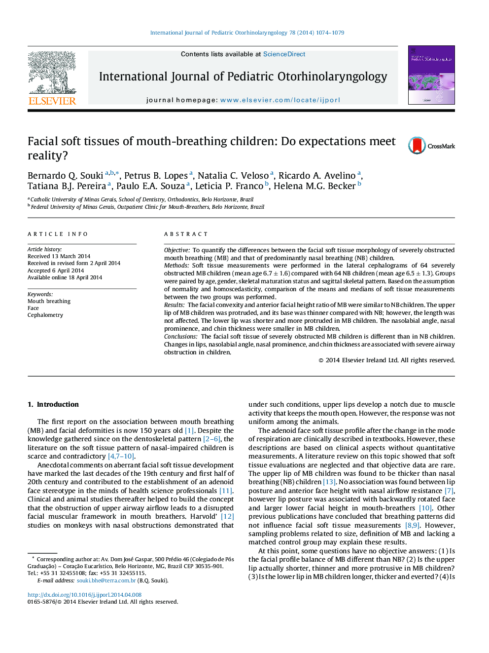 Facial soft tissues of mouth-breathing children: Do expectations meet reality?