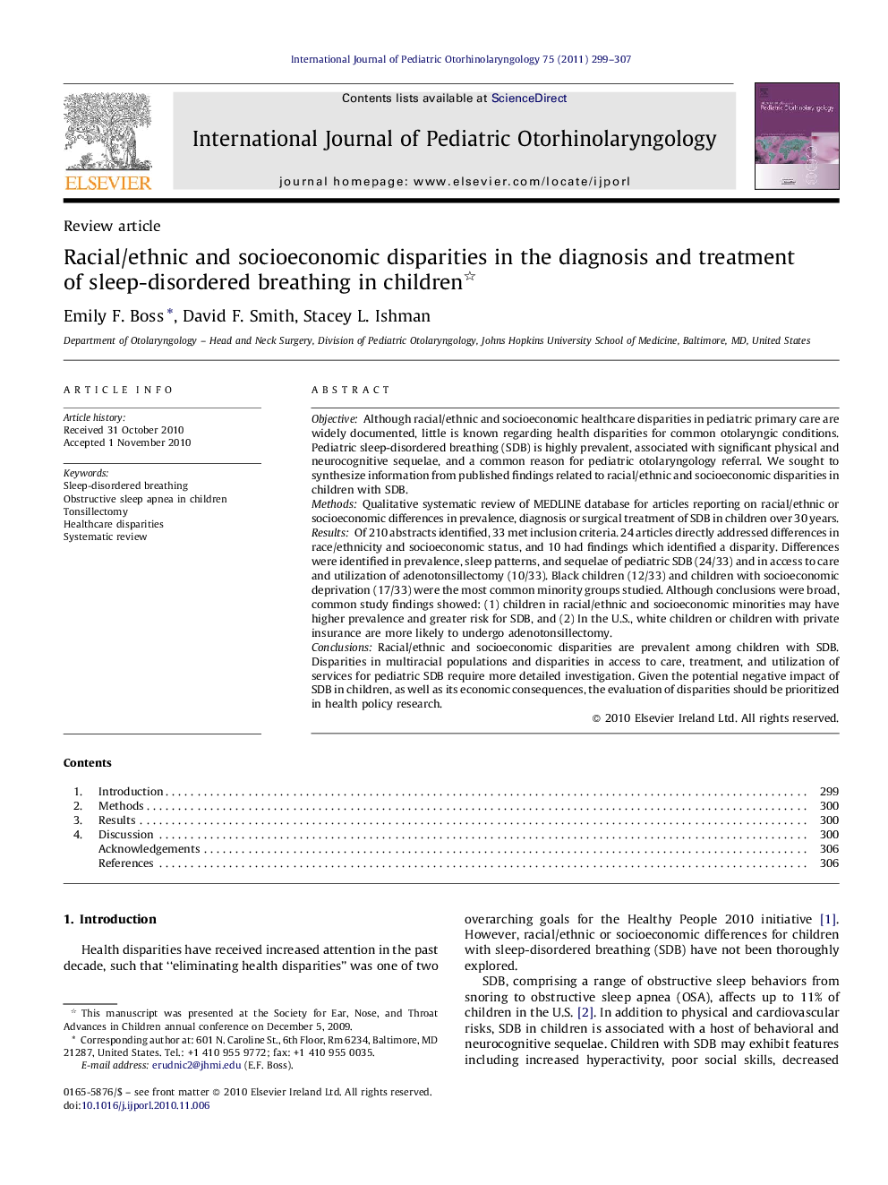 Racial/ethnic and socioeconomic disparities in the diagnosis and treatment of sleep-disordered breathing in children 