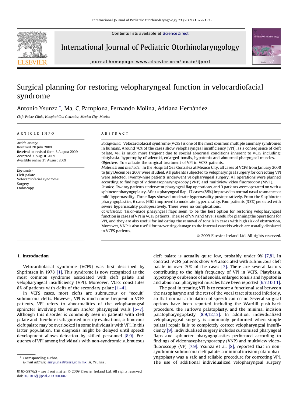 Surgical planning for restoring velopharyngeal function in velocardiofacial syndrome